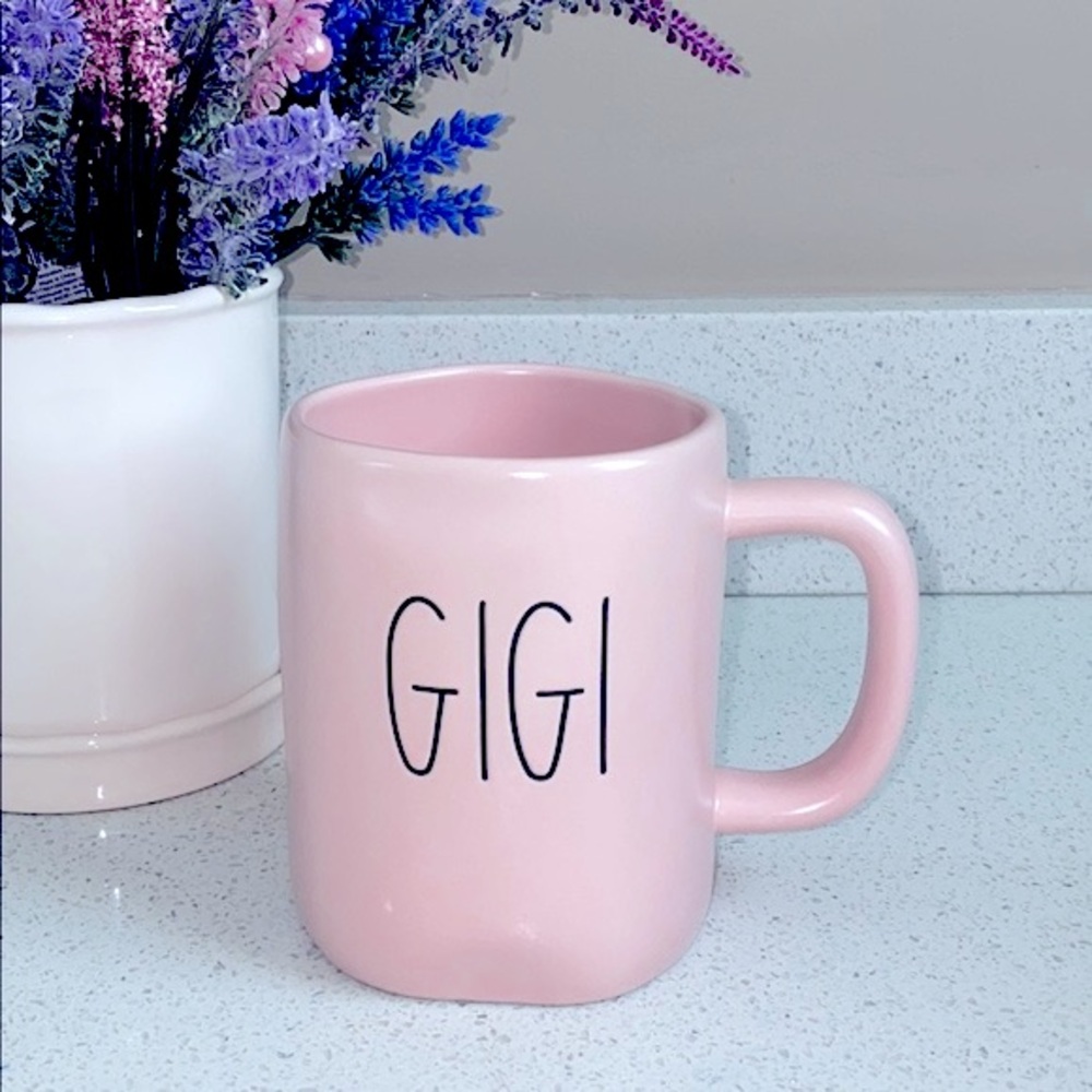 PF 👵🏼 RAE DUNN GIGI PINK MODERN FARMHOUSE COFFEE TEA DECOR MUG GRANDMA